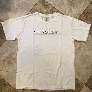 White SEASIDE comfort colors t shirt size Medium